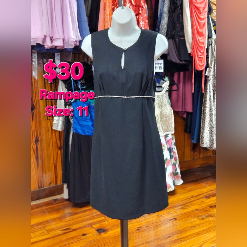 Rampage Black Dress with Keyhole Accent